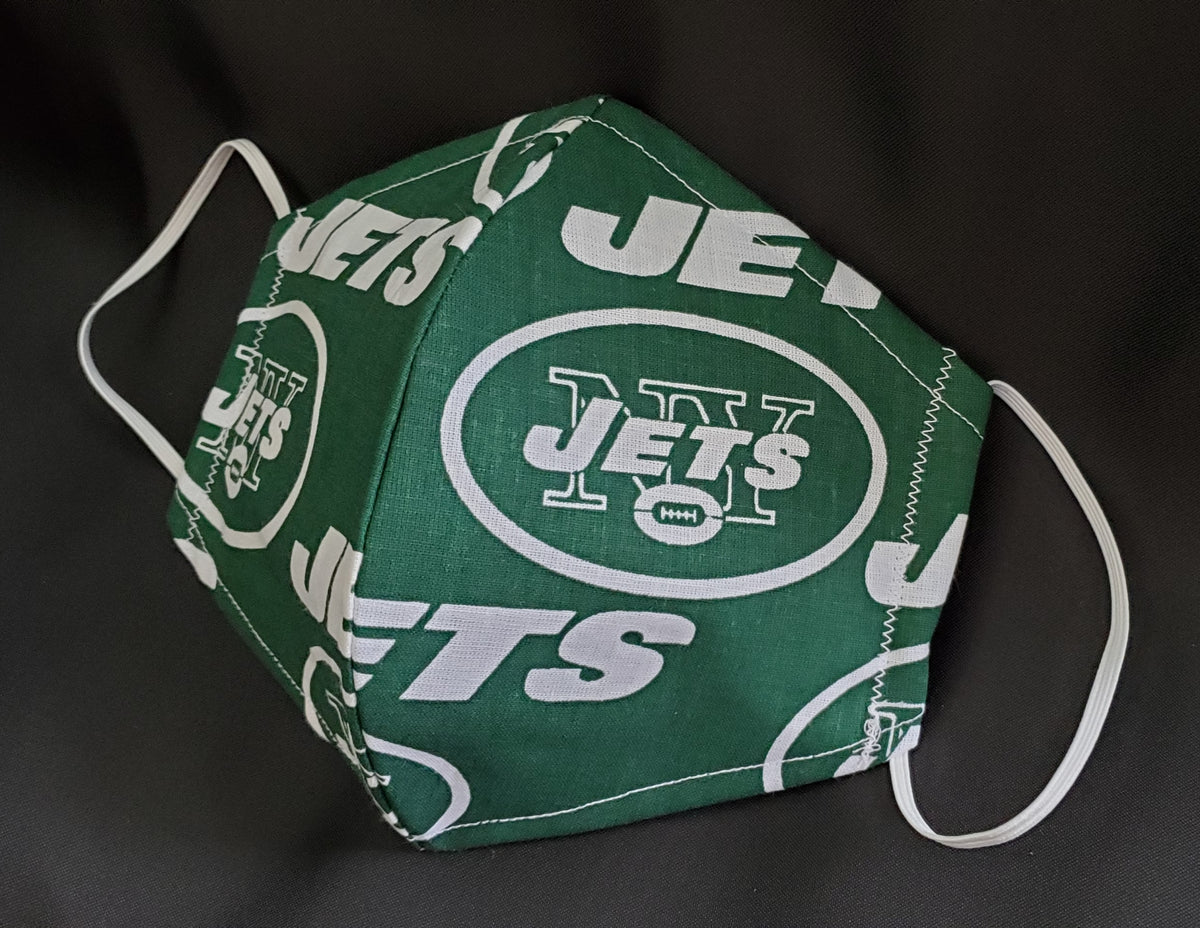 NFL New York Jets ADULT SIZE Gameday Adjustable Face Mask Two 2pks (4 masks)