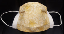 Load image into Gallery viewer, Gold Judaica-Star of David Print Face Mask
