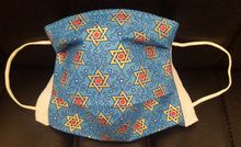 Load image into Gallery viewer, Gold Judaica-Star of David Print Face Mask
