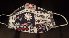 Load image into Gallery viewer, Patriots Fabric Print Mask
