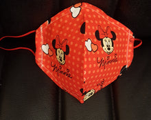 Load image into Gallery viewer, Mini Mouse Fabric Print Mask
