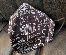 Load image into Gallery viewer, Inspiring Words on Fabric Print Face Mask
