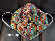 Load image into Gallery viewer, Color Pop multi colored face mask-
