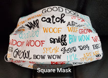 Load image into Gallery viewer, Dog Words on Mask- Dog Groomer Gift -Dog Lover Gift
