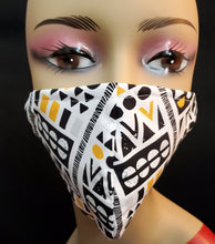 Load image into Gallery viewer, Tribal Print face mask- Kente Print face mask
