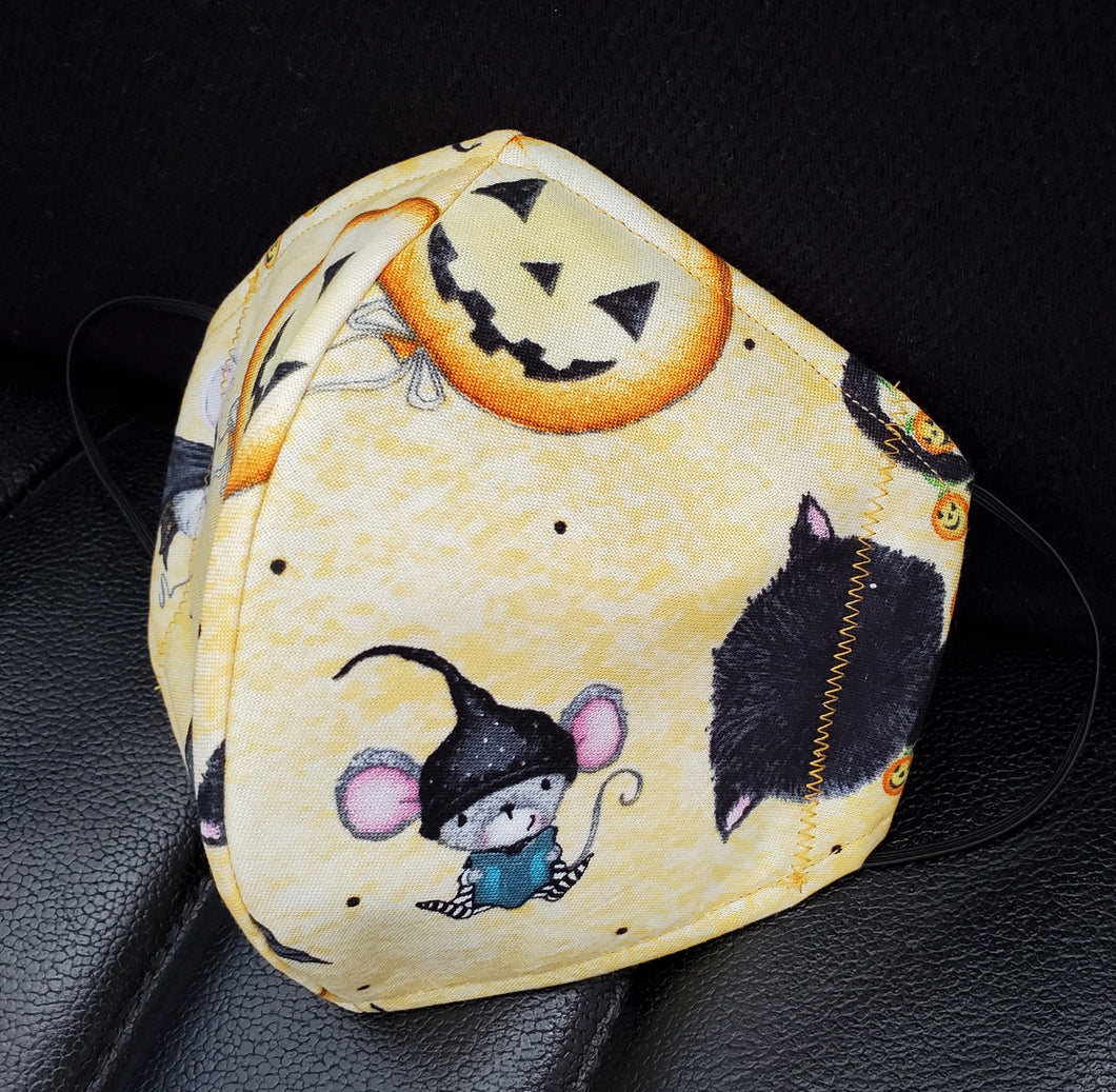 Enchanted Bandido Mouse Cats and Pumpkins-