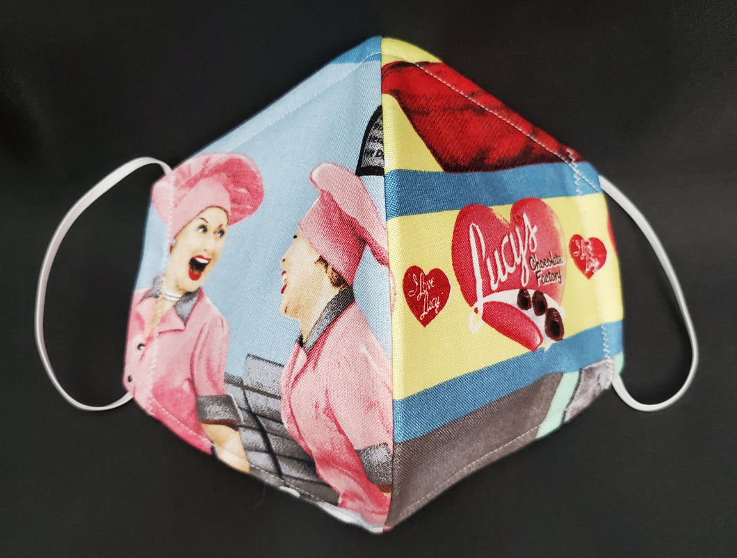 I Love Lucy Fabric Print Mask