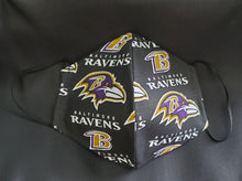 Load image into Gallery viewer, Baltimore Ravens Print Fabric face mask
