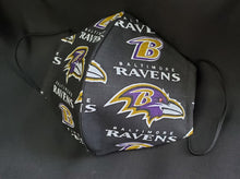 Load image into Gallery viewer, Baltimore Ravens Print Fabric face mask

