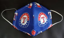 Load image into Gallery viewer, Texas Rangers Print Fabric face mask
