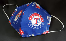 Load image into Gallery viewer, Texas Rangers Print Fabric face mask
