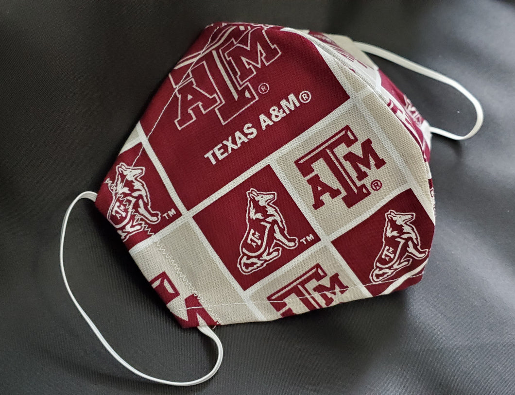 Texas A&M Print Fabric face mask