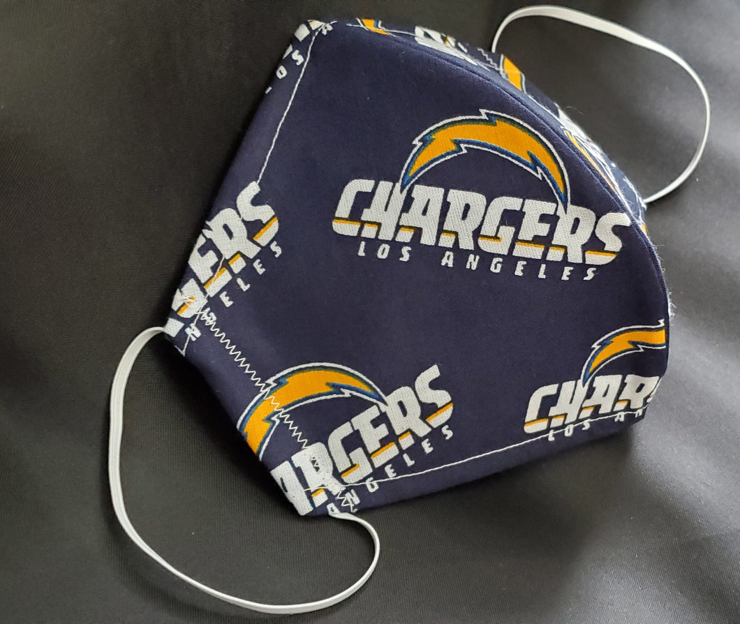 Chargers Print Fabric face mask