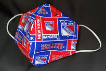Load image into Gallery viewer, New York Rangers Print Fabric face mask
