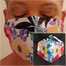 Load image into Gallery viewer, In Bloom- Floral Print Face Mask with Filter
