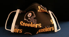 Load image into Gallery viewer, Steelers Fabric Print Mask-

